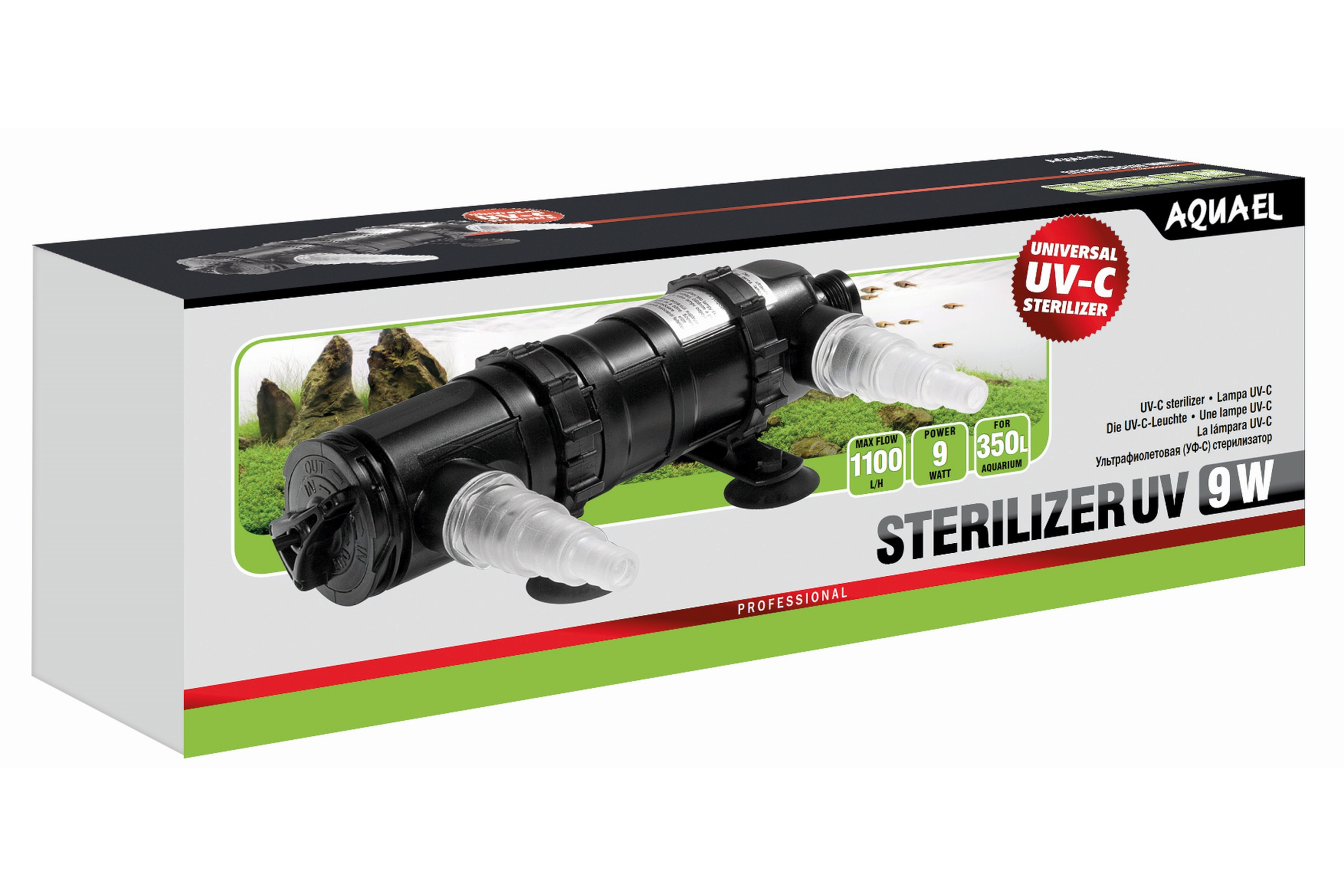 Aquael UV-C Sterilisator UV AS, für Aquarien, 9 W